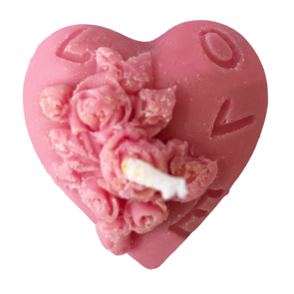 Heart with Flower Floating Candle